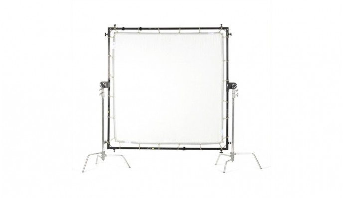Frame Scrim 180x180cm (White/Black/Silver-Silk)